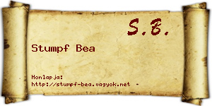 Stumpf Bea névjegykártya